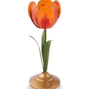 Κηροπήγιο Tulip μεταλλικό πορτοκαλί 21εκ. - Pip Studio